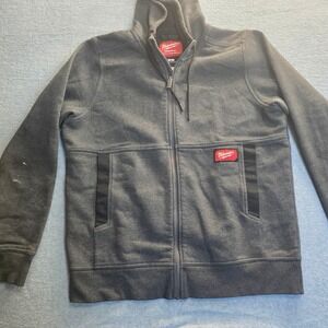 Milwaukee Gridiron Full Zip Hoodie Charcoal Gray Mens Size Large Workwear Jacket